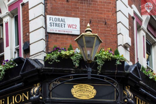 Covent Garden floral street sign