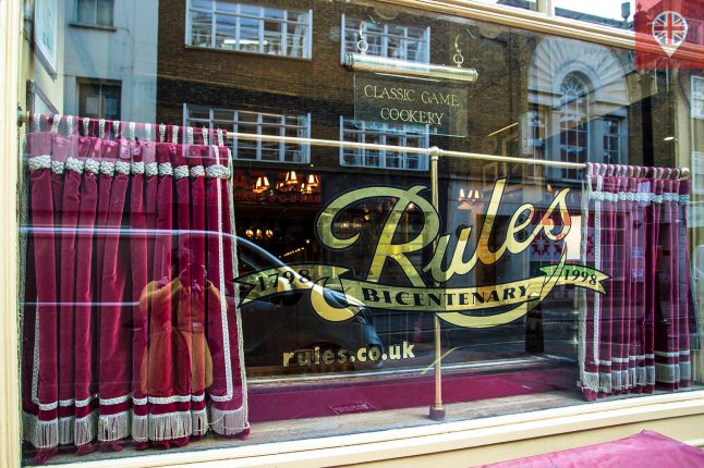 Covent Garden Rules restaurant sign